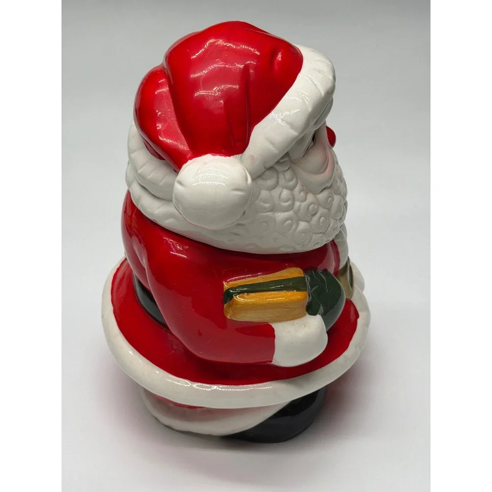 OGGI Funtime Ceramic Cookie‎ Jar St Nick Santa Claus Christmas Holiday
